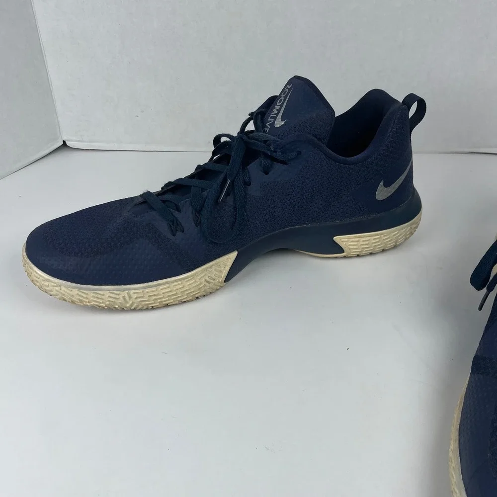 Nike Zoom Live II‎ Mens Basketball Shoes Navy Silver AJ7721-405 Size 17